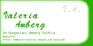 valeria amberg business card