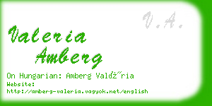 valeria amberg business card